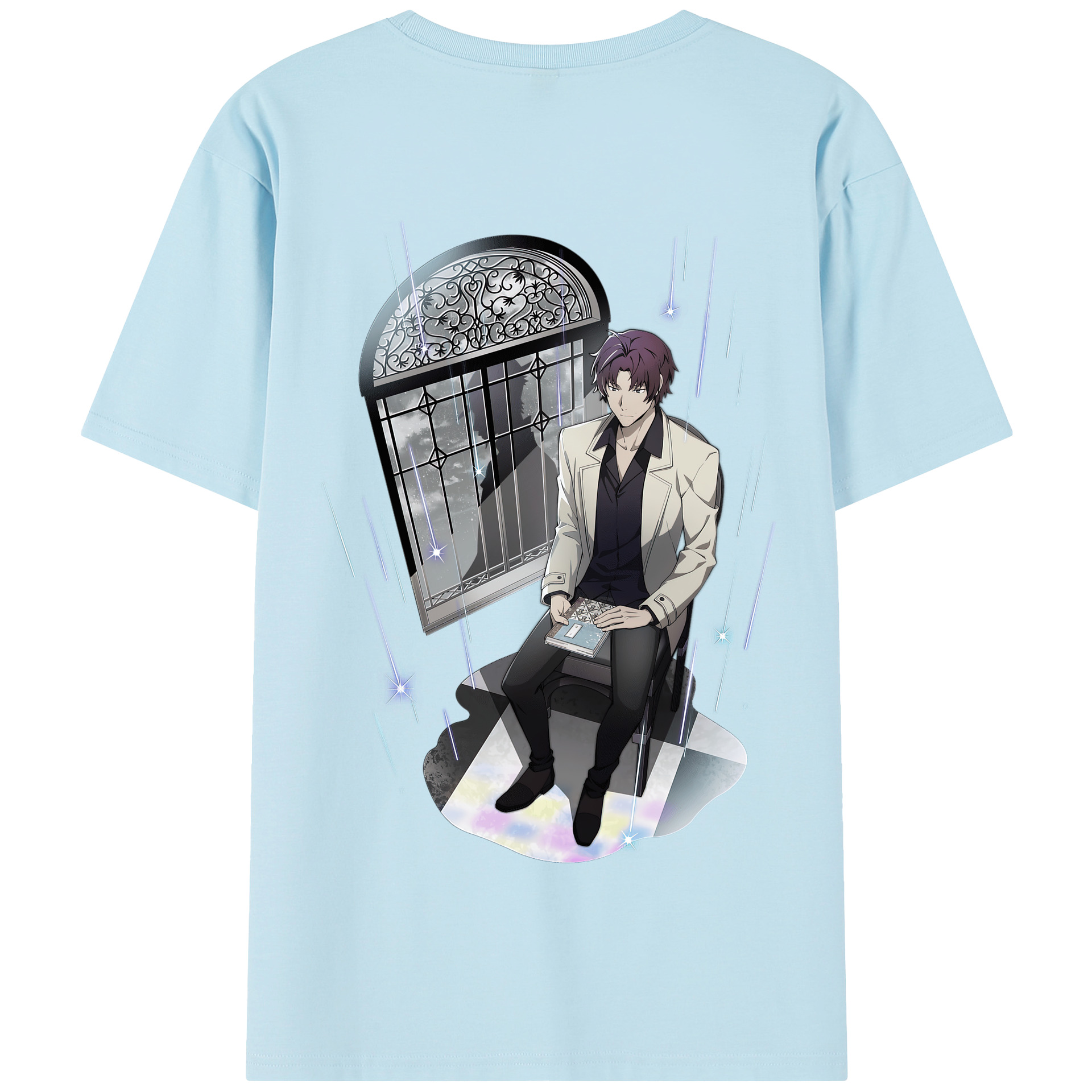 （画像用） 文豪ストレイドッグス Bungo Stray Dogs 綿100％半袖Tシャツ（背面プリント）